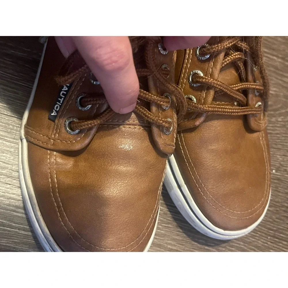 Nautica Boys Dress Beige Tan‎ Shoes Size 13